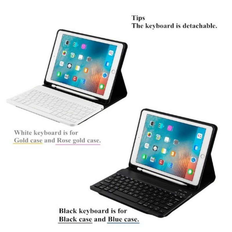 Bao da bàn phím Bluetooth iPad Pro 11 2020/ Gen 7 Gen 8 Pro 10.5/ Gen 6 17,18, 9.7, Air 3, Air 2, AirLưng Dẻo Có kay Bút