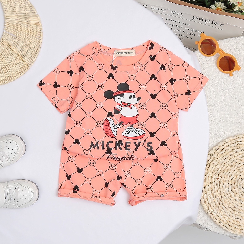 (Cotton 4C ) Bộ cộc tay cotton 4C bé trai và gái.