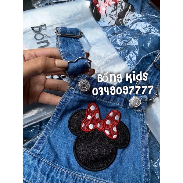 Yếm Váy Bé Gái Minnie Denim HaM