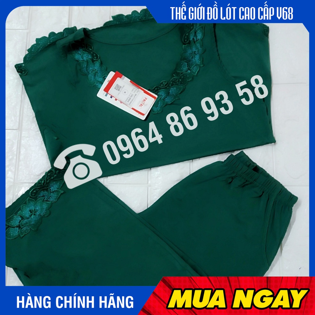 Bộ quần áo nữ mặc nhà cộc tay quần lửng thun lạnh Paltal 141084