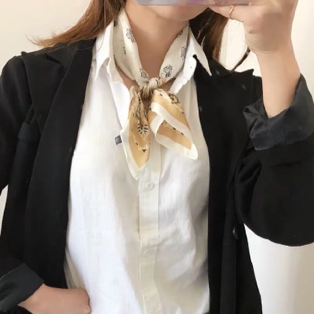 Khăn bandana lụa mini size 53x53 cm - Maben