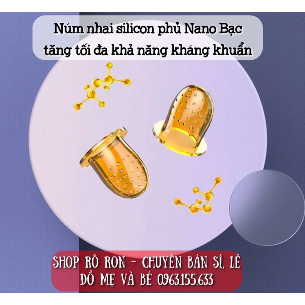 Túi nhai ăn dặm TEENUNIX cao cấp - Túi nhai chống hóc cho bé kèm 3 núm nhai Nano Bạc - Shop Rô Ron