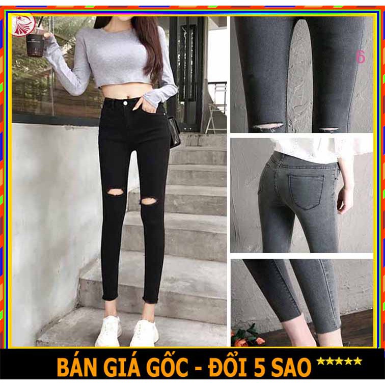 [Mã FAXANH55 giảm 10k đơn từ 50k] 👗 BÁN SỈ - GIÁ RẺ 👗QUẦN KAKI NỮ RÁCH GỐI CỰC ĐẸP, THỜI TRANG ỐNG BÓ DÀI CHÂN