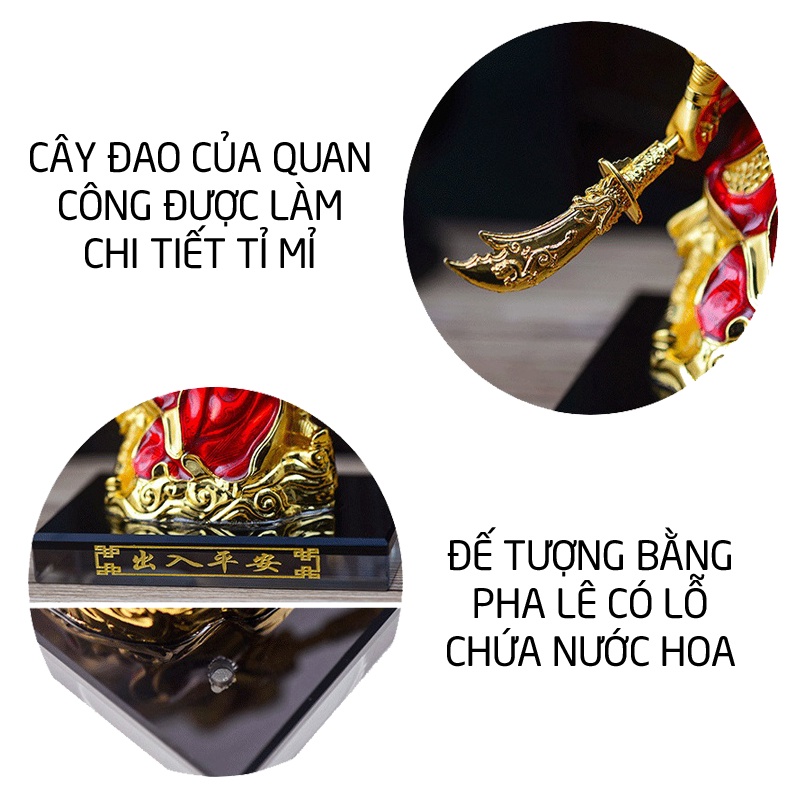 Tượng quan công trang trí ô tô, xe hơi, xe khách, xe tải cao cấp sang trọng