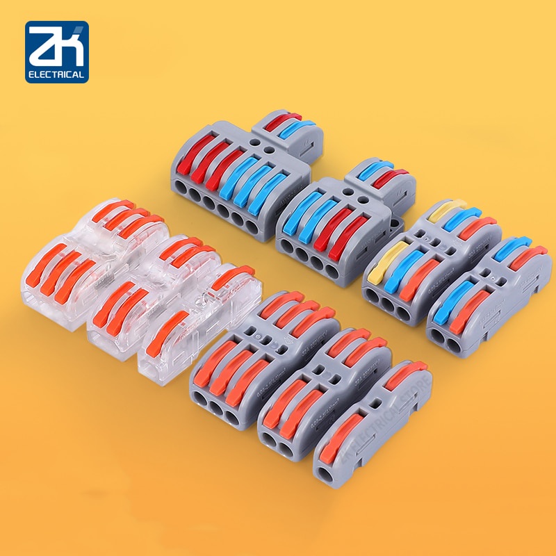 Set 10 Đầu Nối Dây Điện Nhanh Chóng Loại Nhấn Một Hai Ba1234 Trong Một 1234