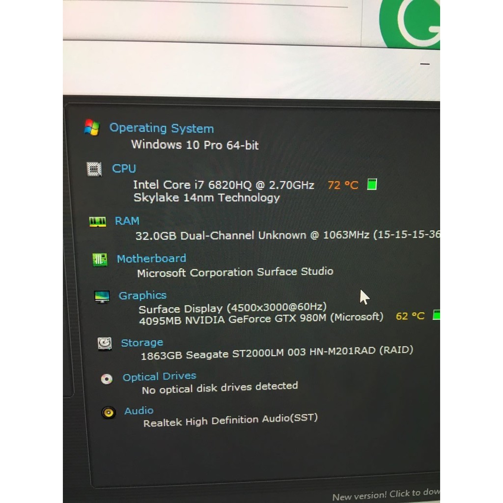Surface Studio i7 /32G DDR4 /GTX980 /2T . Sản phẩm công nghệ Microsoft new 100% cập bến bằng Vietnamairline | BigBuy360 - bigbuy360.vn
