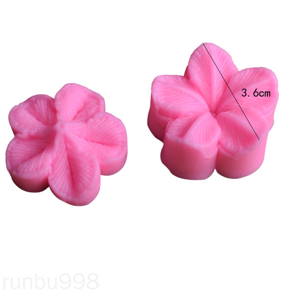 Khuôn Silicone Tạo Hình Cánh Hoa Mận 3d Trang Trí Bánh Cưới / Làm Bánh / Kẹo Đường Runbu998