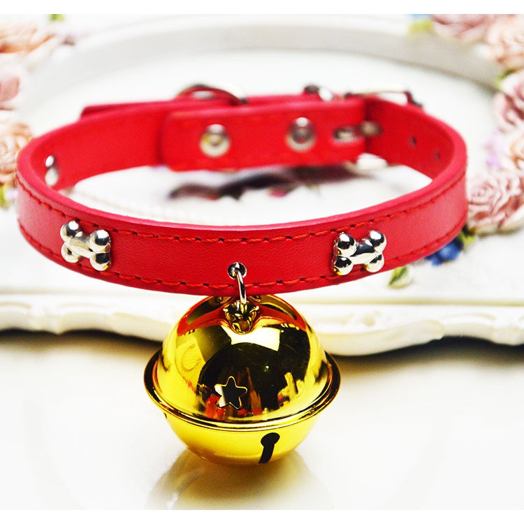 Vòng Cổ Bằng Da 27Cm Có Chuông Cho Thú Cưng