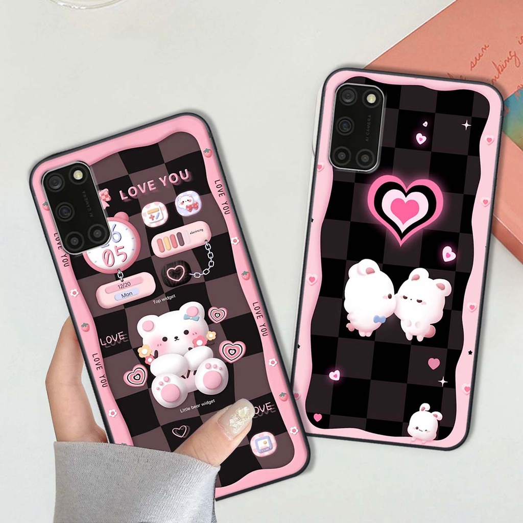 Ốp lưng Oppo A52 / A72 / A92 in hình gấu cute,bò sữa 3D cute dễ thương bảo vệ điện thoại.
