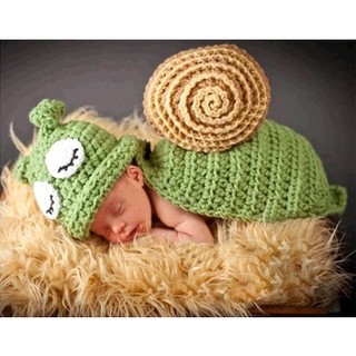 Nón len Ốc sên ngủ cho bé sơ sinh newborn cực cute Set trang phục đạo cụ chụp ảnh hóa trang chụp hình dễ thương