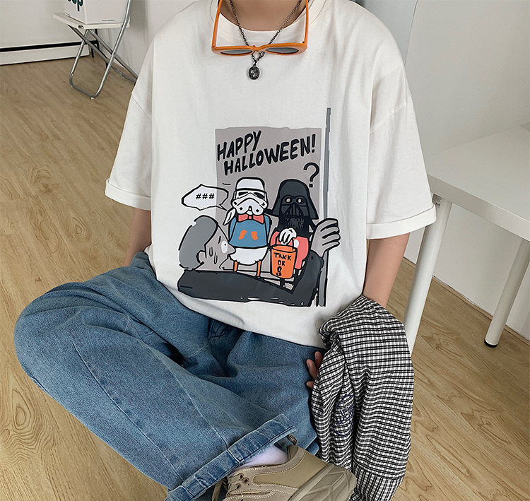 Áo Thun Tay Ngắn In Hình Hoạt Hình Có 3 Màu (M-8Xl150Kg)