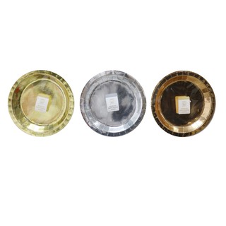 Đĩa Giấy Màu Kim Loại Trang Trí Giáng Sinh 8 Cái UBL XB4494
