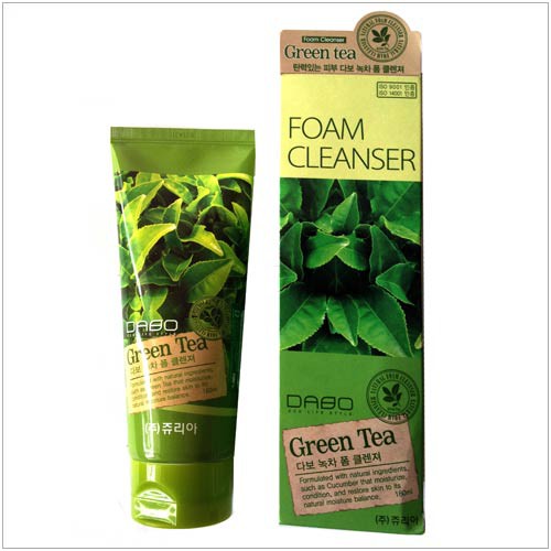 HÀNG CHÍNH HÃNG- Sữa rửa mặt trà xanh DABO Green Tea Hàn quốc 180ml/Hộp xóa mụn, loại bỏ thâm xạm da