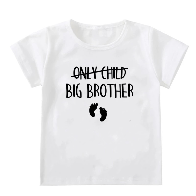Áo Thun Tay Ngắn In Chữ Big Brother Sister To Be Pnnouncement Dành Cho Trẻ Em
