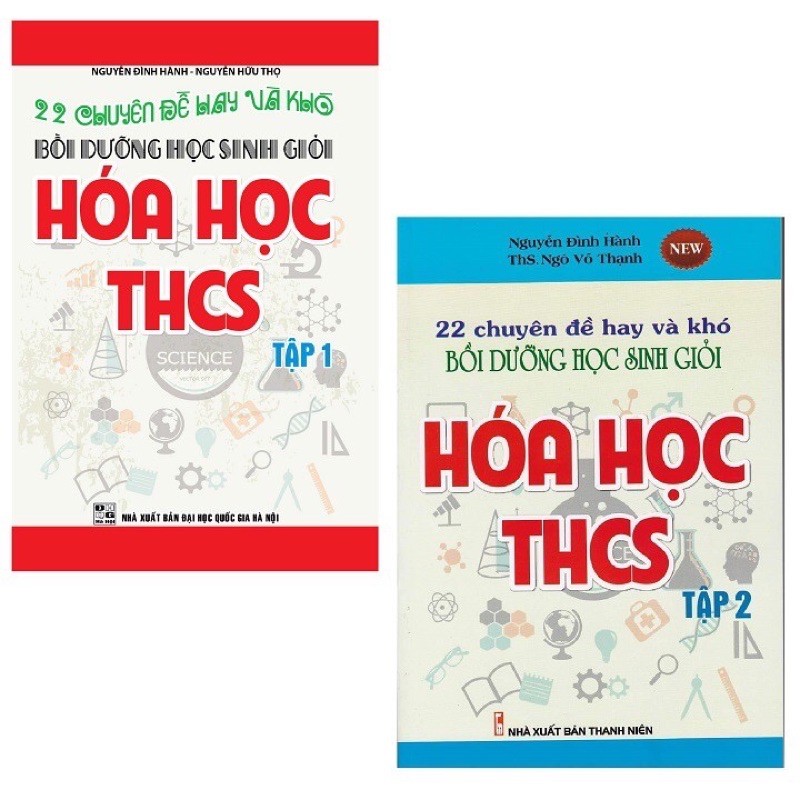 Sách - Combo 22 Chuyên Đề Hay Và Khó Bồi Dưỡng Học Sinh Giỏi Hóa Học THCS (Tập 1 + Tập 2)