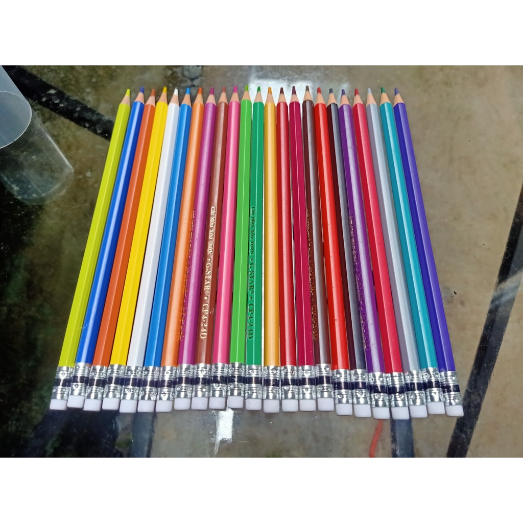 CHÌ MÀU XOÁ ĐƯỢC 24 CÂY DÀI KÈM CHUỐT