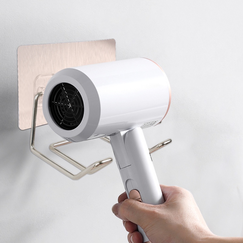 Móc Treo Máy Sấy Tóc Tự Dính Bằng Thép Không Gỉ Chống Nước Đa Năng Tiện Dụng