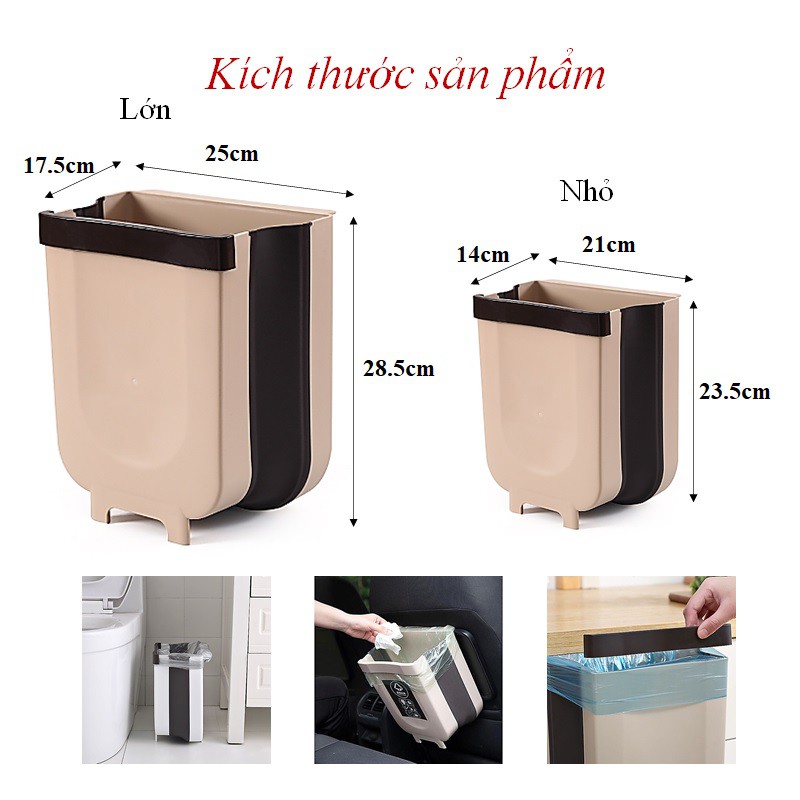 Thùng rác gấp gọn thông minh cỡ lớn