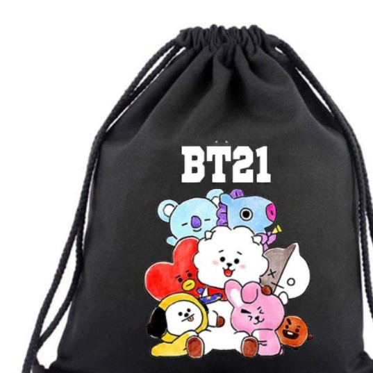 Balo BT21 🎁 FREESHIP 🎁 Giảm Ngay 5k Khi Nhập Mã [ BALO BTS ] - Balo Dây Rút BTS ARMY in theo yêu cầu giá rẻ bất ngờ