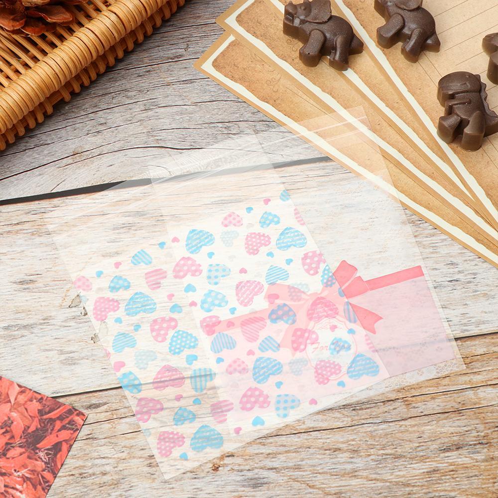 Set 100 Túi Đựng Bánh Quy 10x10cm Xinh Xắn