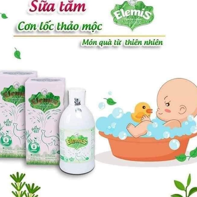 [CAM KẾT CHÍNH HÃNG]Sữa Tắm Cho Bé,Nước Tắm Thảo Dược Elemis Dung Tích 200ml  An Toàn Cho Bé Sơ Sinh.