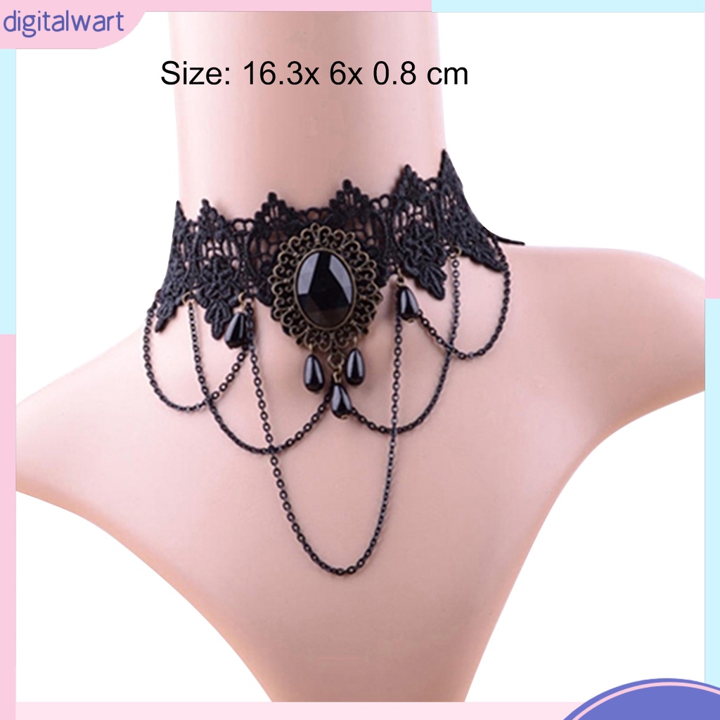 Vòng cổ choker đính đá phong cách thời trang cổ điển cho nữ