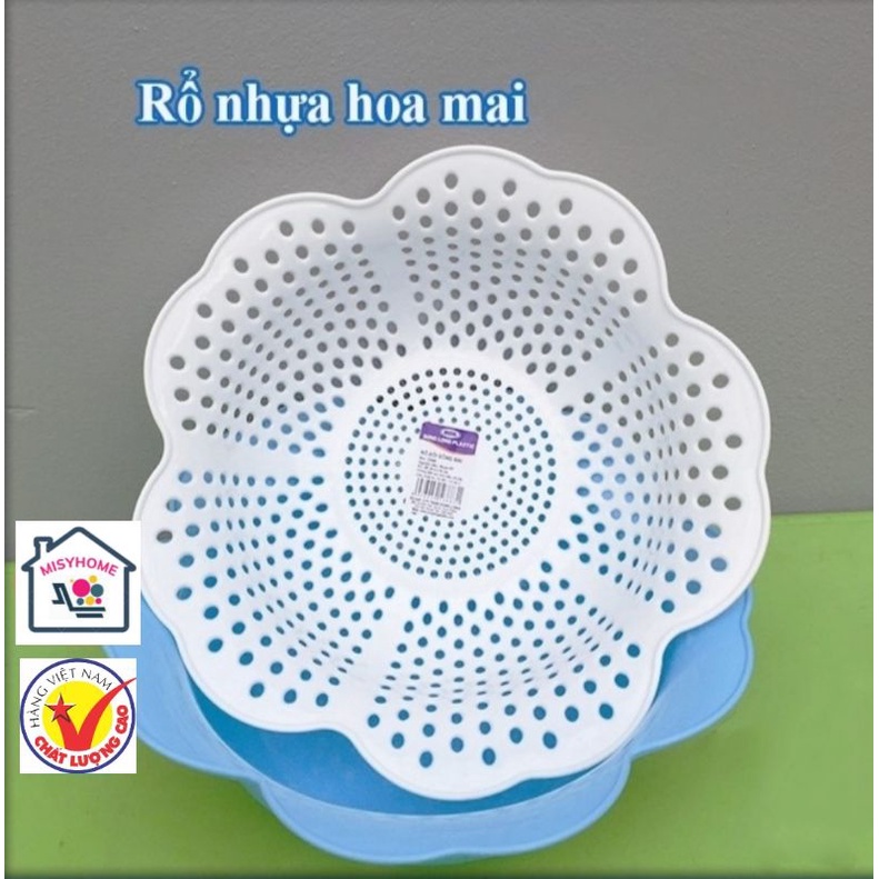 Bộ rổ kèm chậu nhựa hình hoa 2 in1