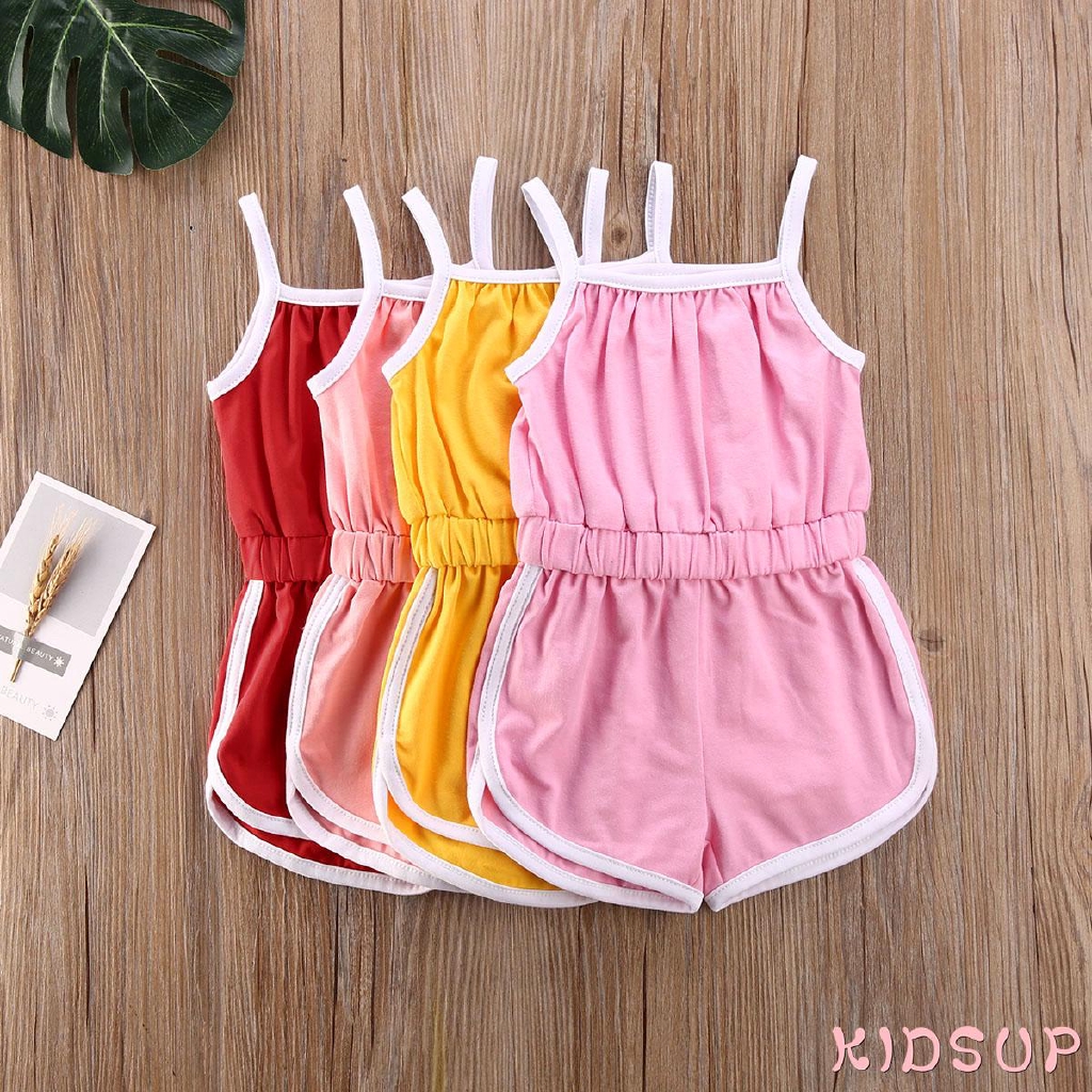 Jumpsuit Sát Nách Cho Bé Gái 1-5 Tuổi