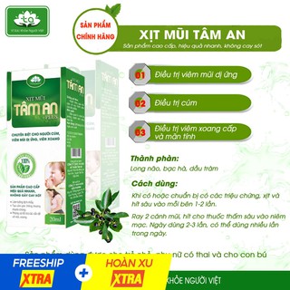 [HÀNG CHÍNH HÃNG] XỊT MŨI TÂM AN KHÔNG CAY XÓT