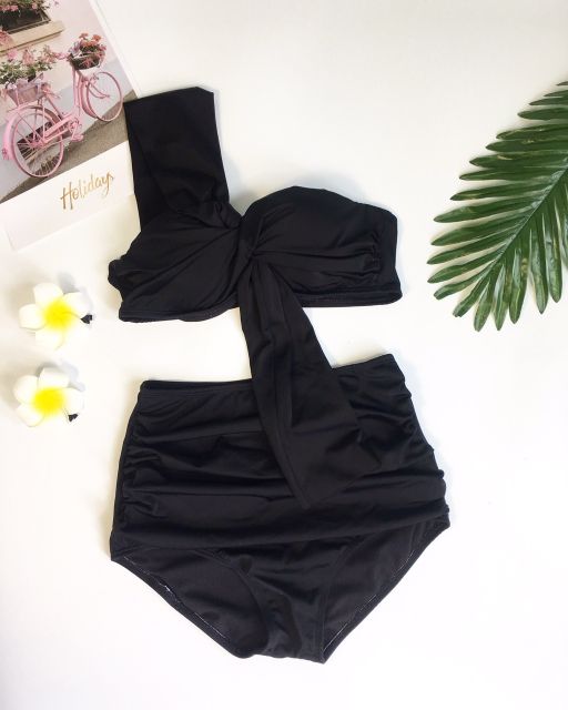 Bikini cặp thun bơi đen