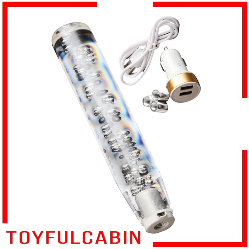 Núm Gạt Cần Số Xe Hơi Có Đèn LED Hình Bong Bóng Pha Lê Thông Dụng 25cm