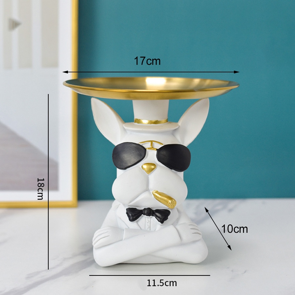 Tượng Mát Để Bàn Đồ lặt vặt Hộp Đựng Chó Thú Khay Trang Trí Nhà Cửa