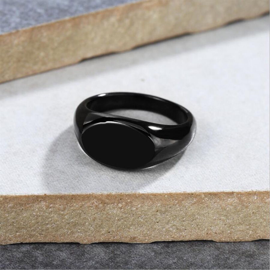 Nhẫn nam thép titan màu vàng kim/bạc/đen đơn giản thời trang