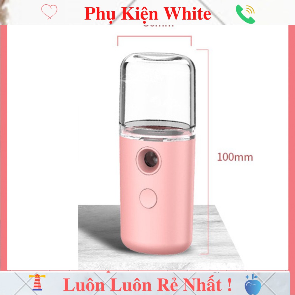 Máy Phun Sương Cầm Tay Xịt Khoáng MINI NANO -Cấp Ẩm Dưỡng Da Bổ Sung Khoáng - Bản Full Phụ Kiện Cáp Sạc | BigBuy360 - bigbuy360.vn