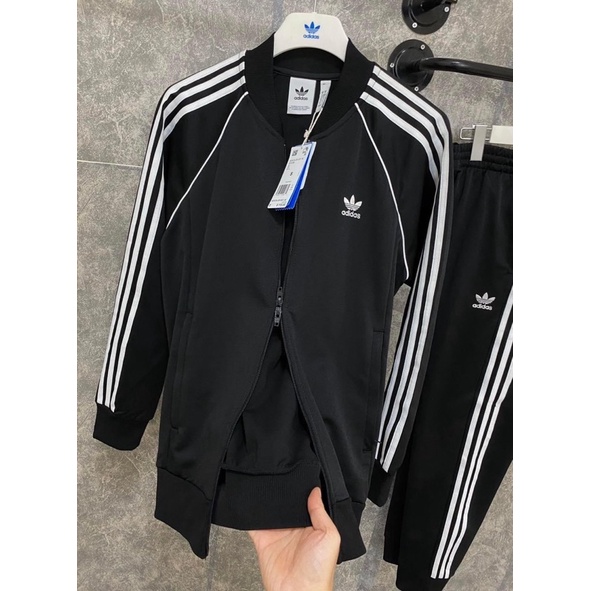 Bộ Quần Áo Thể Thao Unisex Nam Nữ Adidas SST Track Jacket - Màu Đen