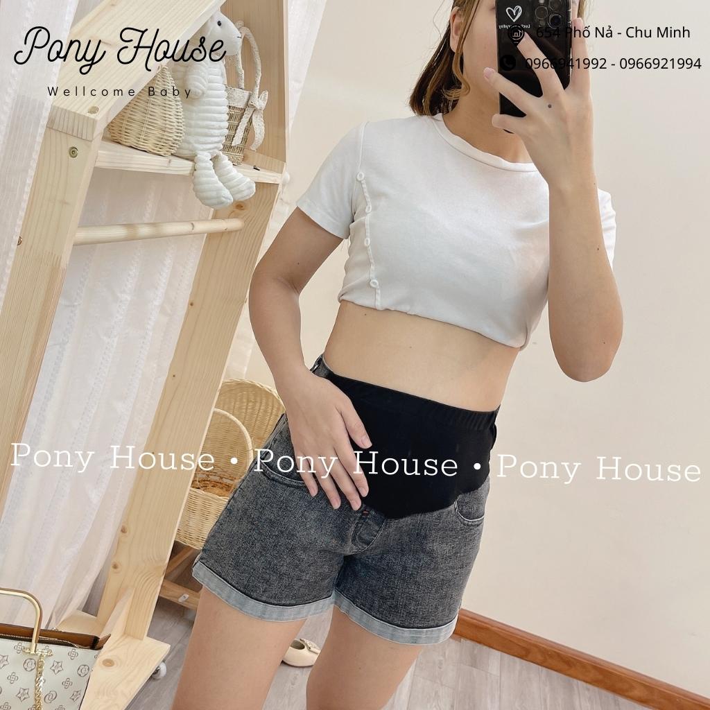 Quần Sooc Bầu Bò, Quần Đùi Jeans Bầu Cạp Chéo, Đáp Bụng Có Chun Chỉnh Mềm Đẹp Co Giãn 4 Chiều Có Hàng Loại 1