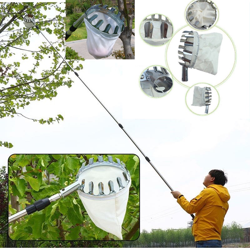 Chổi quét mạng nhện vệ sinh trần nhà,sào rút inox đa năng kết hợp lau kính+gạt nước mưa,móc cành cây,hái trái cây