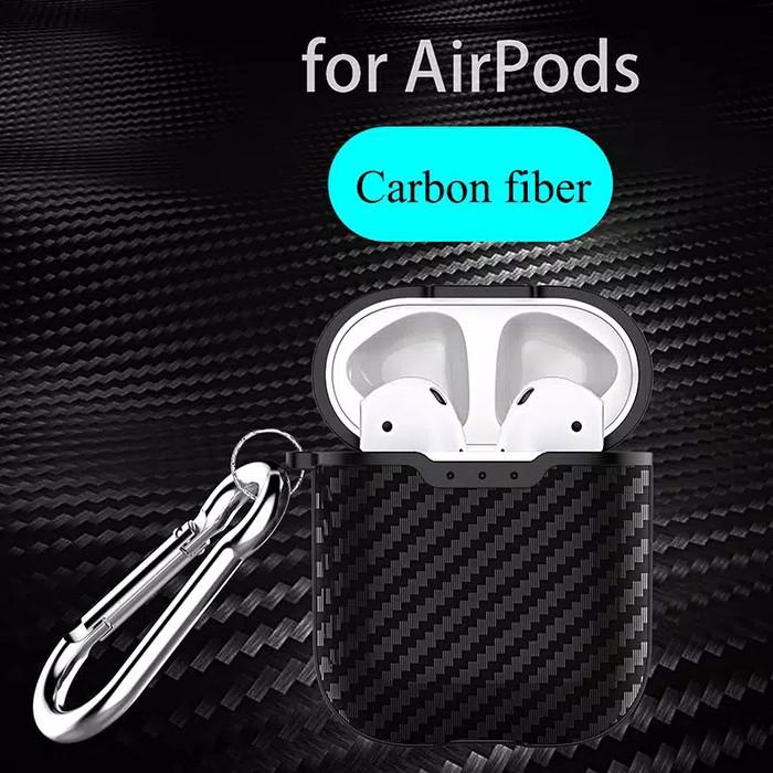 Ốp Vỏ Bảo Vệ Hộp Sạc Tai Nghe Airpods 1 & 2 Bằng Sợi Carbon Chống Sốc | BigBuy360 - bigbuy360.vn