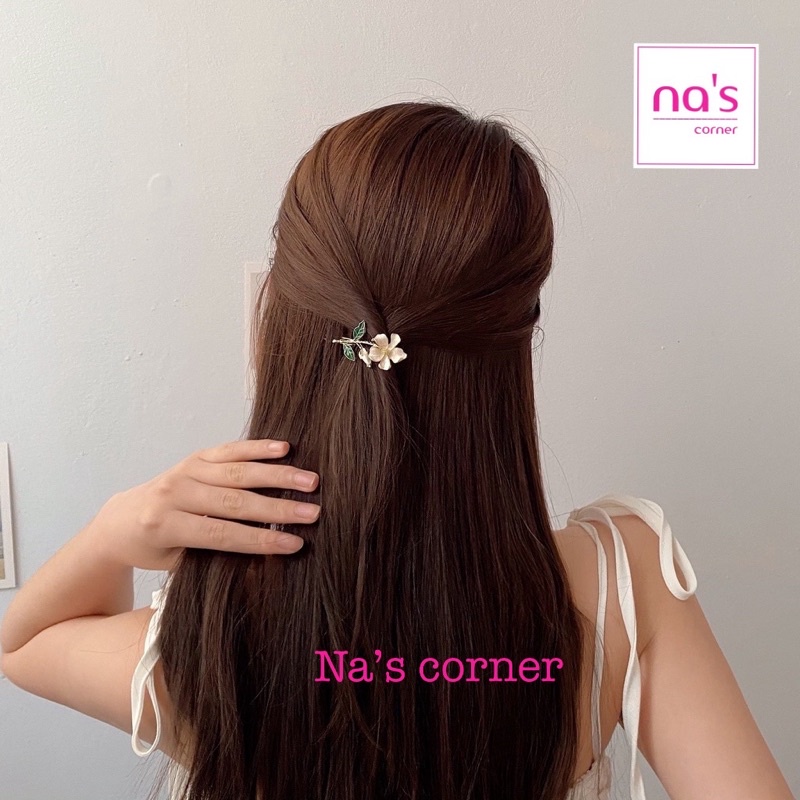 Kẹp tóc mái hoa kim loại