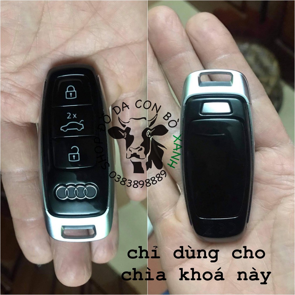 Bao da chìa khoá Audi A3, A4, A5, A6, A7, A8, A4L, A6L, Q5, Q7 handmade da thật 005