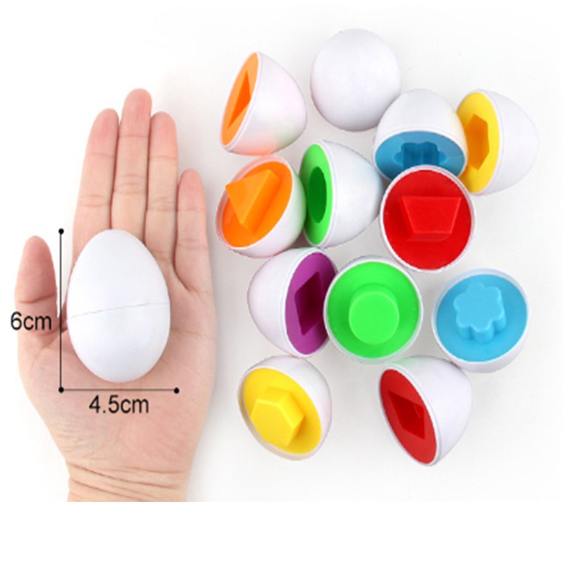 Set 6 trứng đồ chơi học toán 3D thông minh dành cho bé