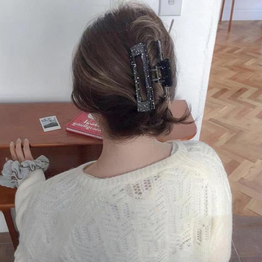 JARRED Giá Đỡ Kẹp Tóc Càng Cua Chất Liệu Acrylic Họa Tiết Chấm Bi Phong Cách Vintage Hàn Quốc