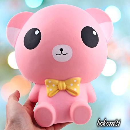 SQUISHY GẤU MISA ĐEO NƠ KHỔNG LỒ MÀU HỒNG - ĐẠI KHỔNG LỒ HÀNG CHÍNH HÃNG SIÊU DỄ THƯƠNG