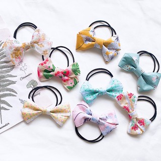 Cột tóc nơ dễ thương cho nữ. buộc tóc kiểu cổ điển, buộc tóc thêu hoa , cột tóc hoa nhí