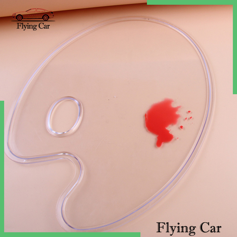 [Lzdjfmy2] Bảng Pha Màu Acrylic Trong Suốt Hình Oval Trộn Màu Sơn Nghệ Thuật Cho Họa Sĩ