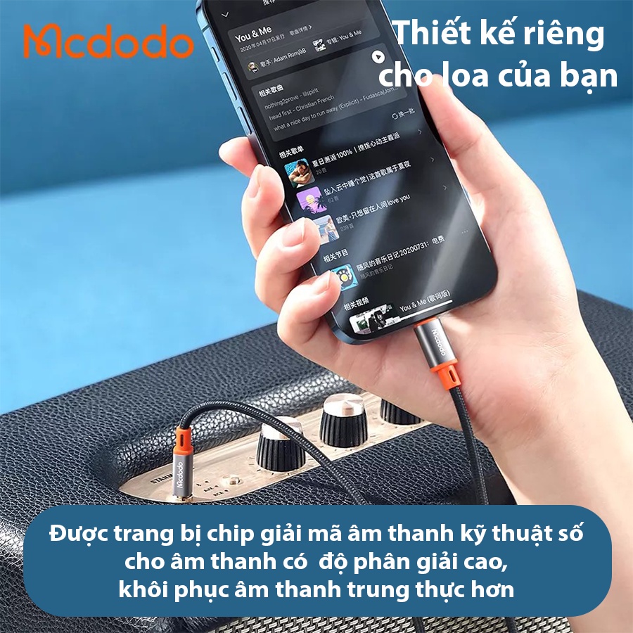 Lightning to 3.5mm. Cáp chuyển đổi âm thanh lightning to 3.5mm