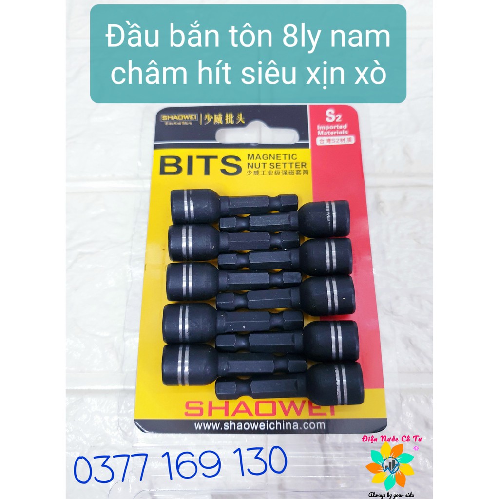 Đầu bắn tôn đầu lợp tôn 8ly nam châm hít siêu tốt BITS