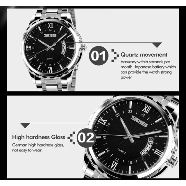 Đồng Hồ Nam Dây Thép Không Gỉ SKMEI SKU100N Mới | BigBuy360 - bigbuy360.vn