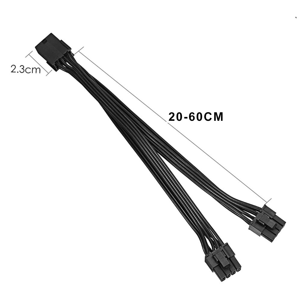 Dây cáp nguồn VGA nối dài 8 pin cho card màn hình, 8 pin PCI ra 8 pin PCI, dài 20cm- 60cm, chuẩn 18AWG