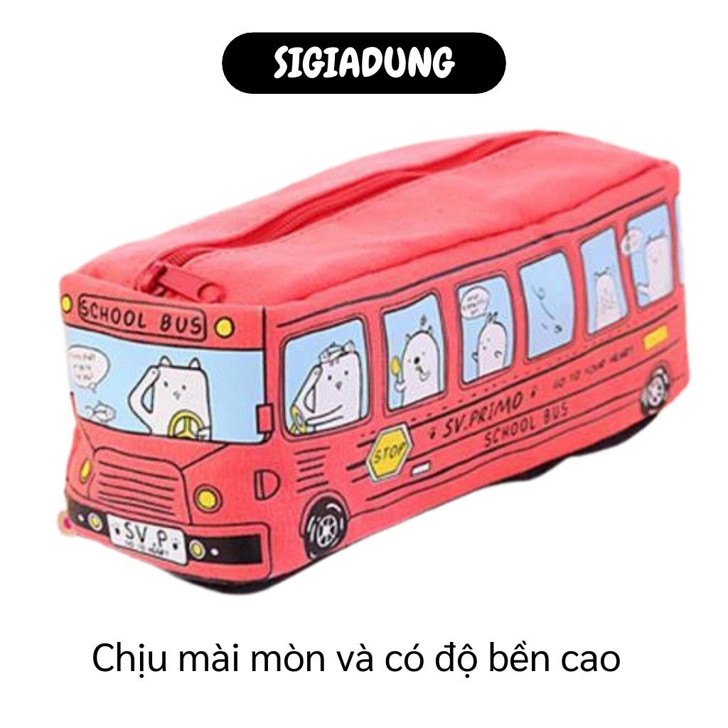 [SGD] Hộp Bút - Túi Đựng Bút Bằng Vải Canvas Dung Tích Lớn Hình Xe Bus Độc Đáo Cho Bé 7241